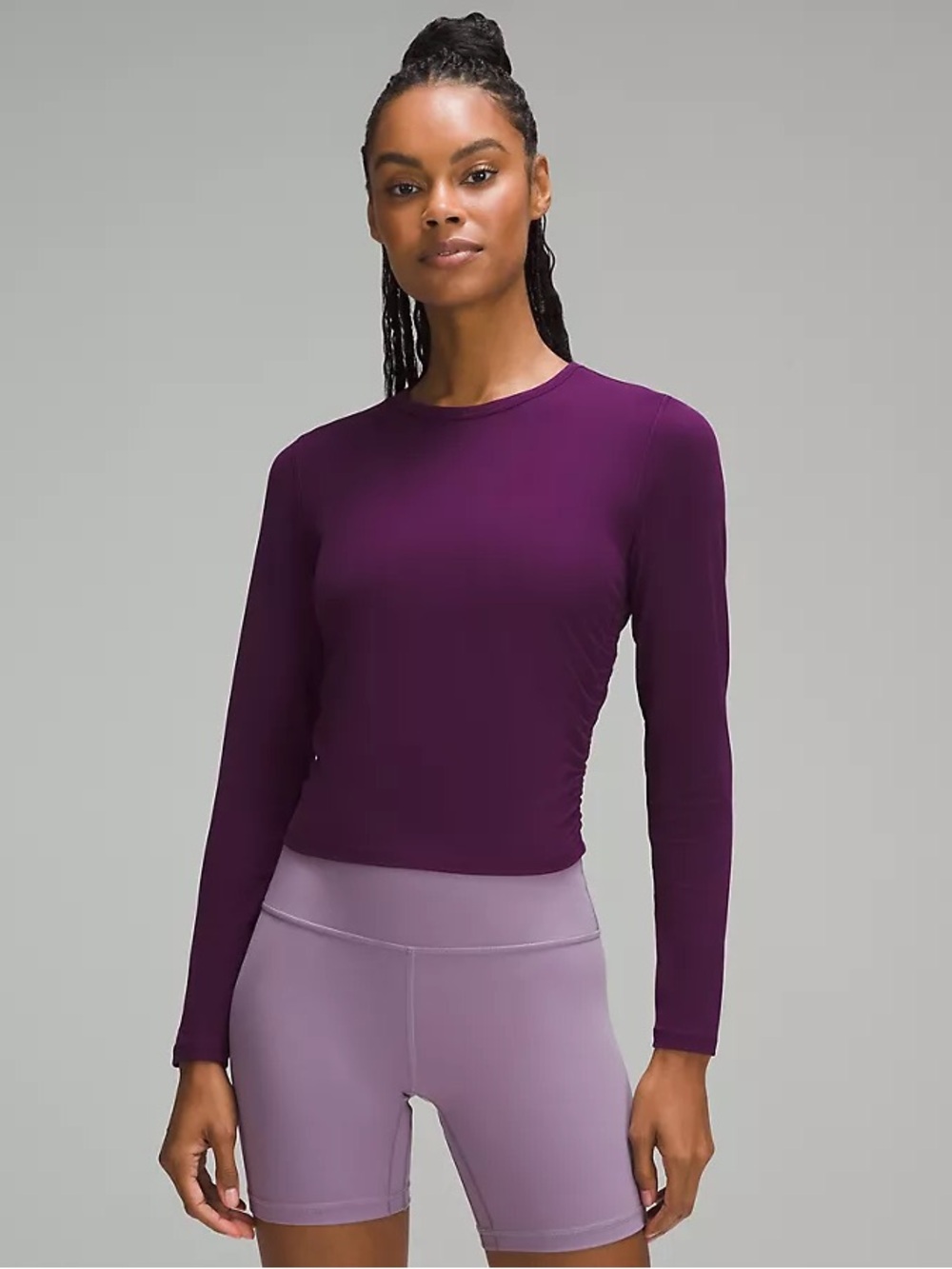 Lululemon All It Takes Nulu Long-Sleeve Shirt - Dramatic Magenta, Size 8